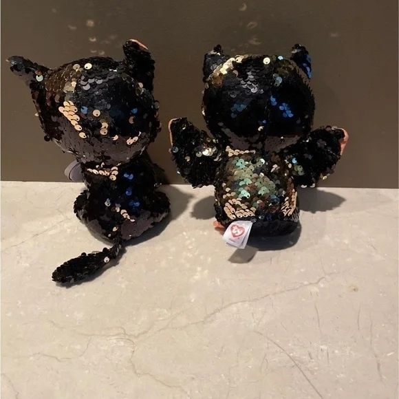 Ty Beanie flippables Jinx and Omen Halloween - Picture 2 of 6